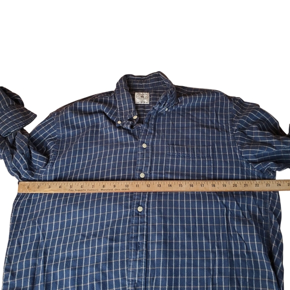 Brooks Brothers Sport Shirt Navy Plaid. Button Down Long Sleeve. LG. E0074 - Picture 6 of 9
